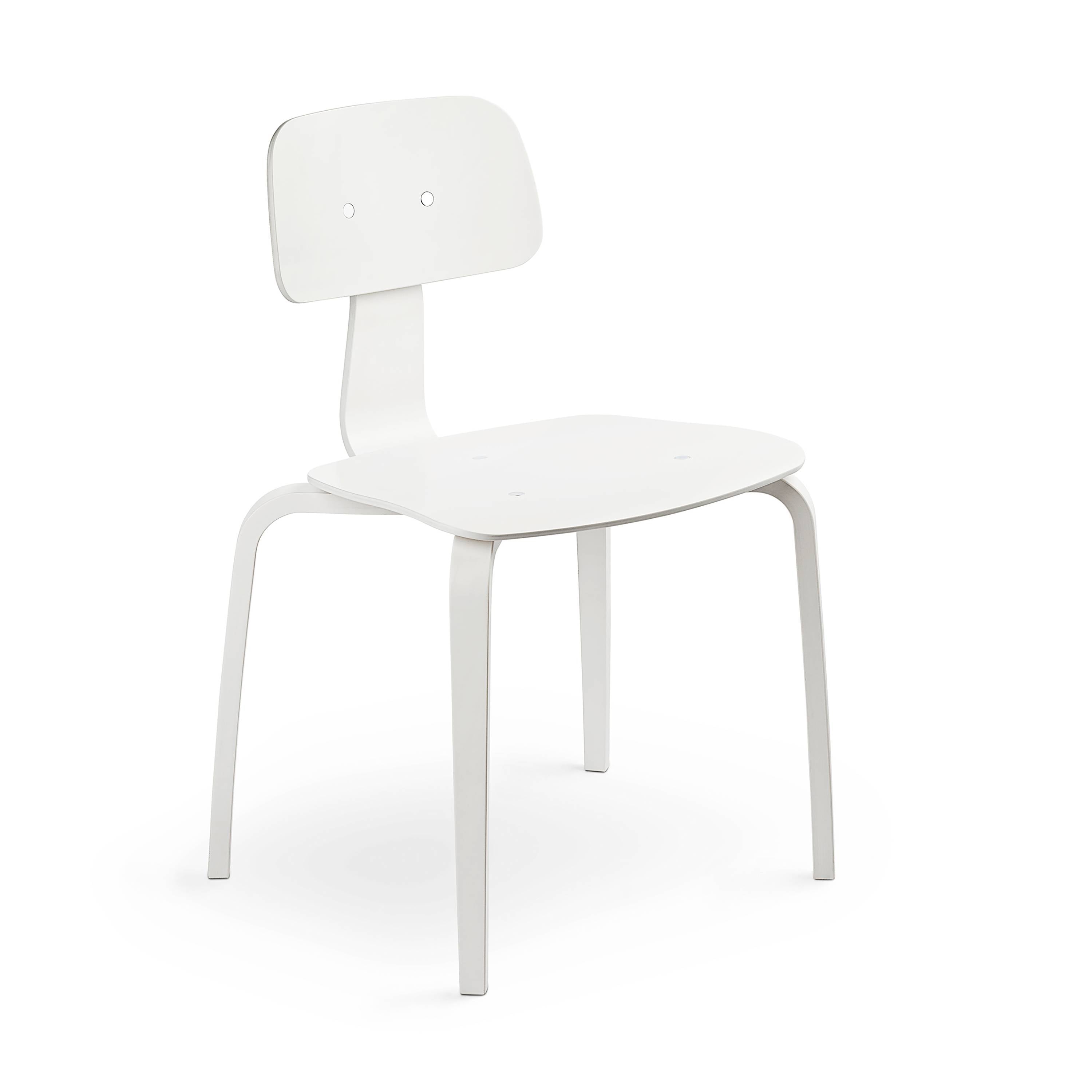 Kevi 2070 Chair: 4-Legs + White Lazure