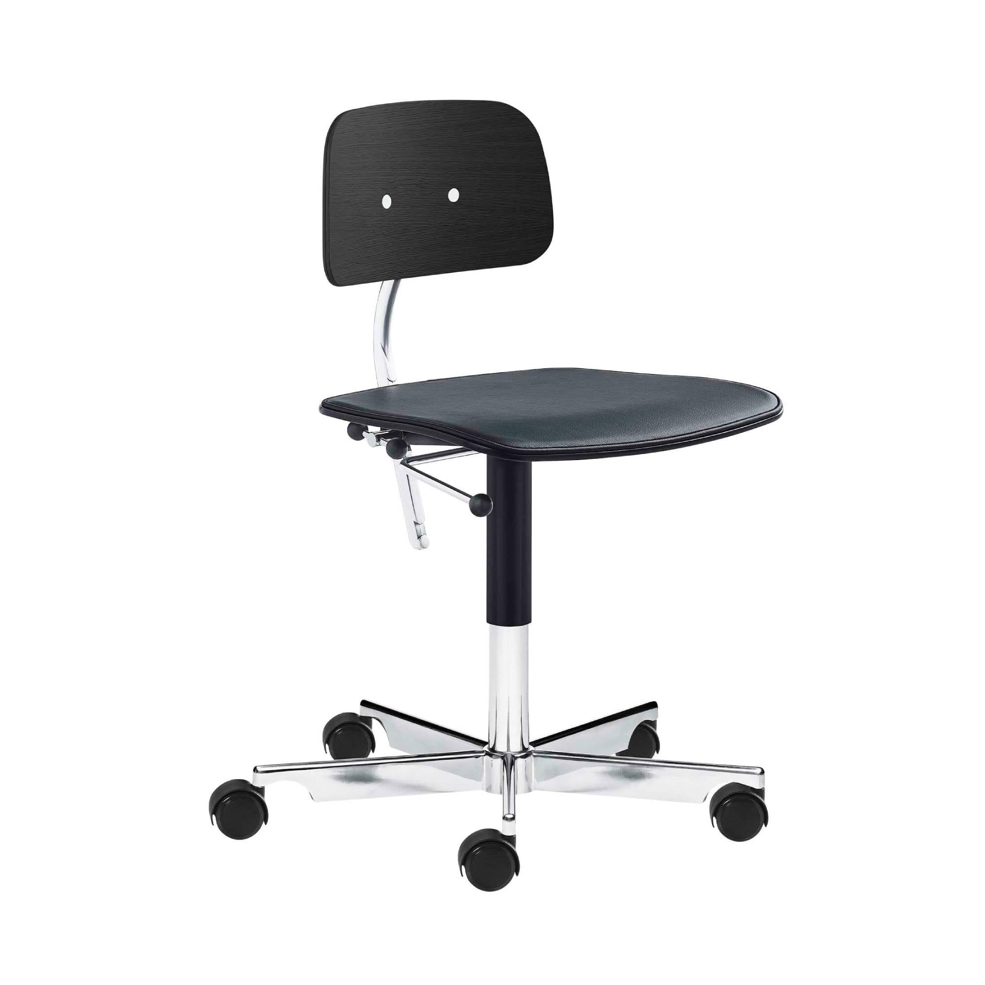 Kevi 2533 Chair: Size B + Seat Upholstered + Lazure - Black