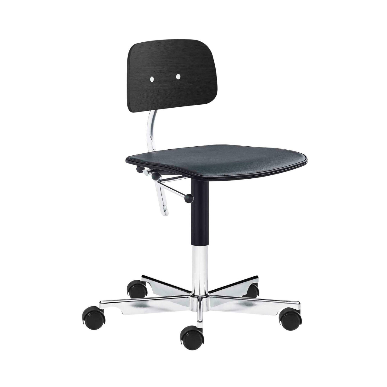 Kevi 2533 Chair: Size A + Seat Upholstered + Lazure - Black