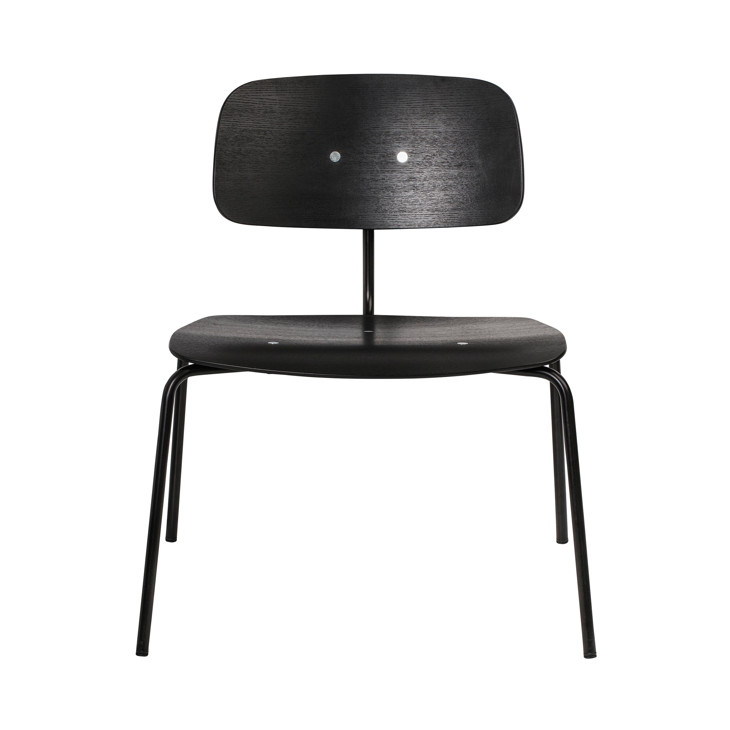 Kevi 2063 Lounge Chair: Black Lazure + Powder Coated Black