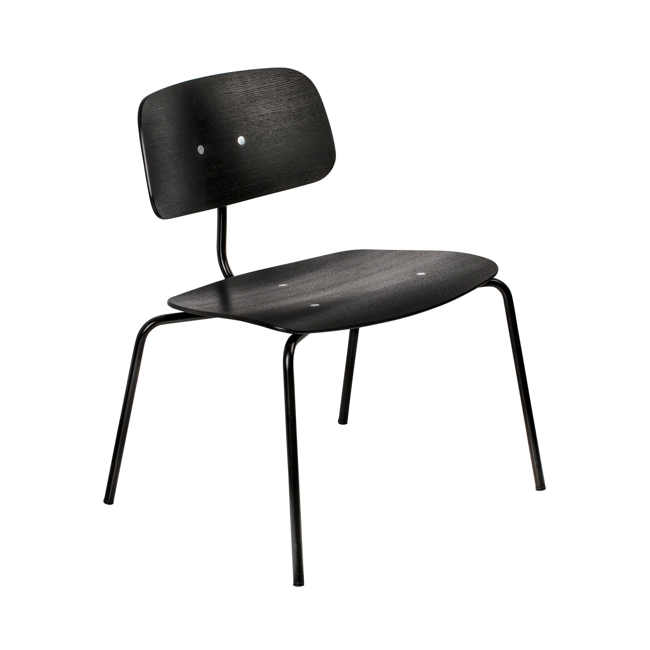 Kevi 2063 Lounge Chair: Black Lazure + Powder Coated Black