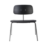Kevi 2063 Lounge Chair: Black Lazure + Polished Chrome