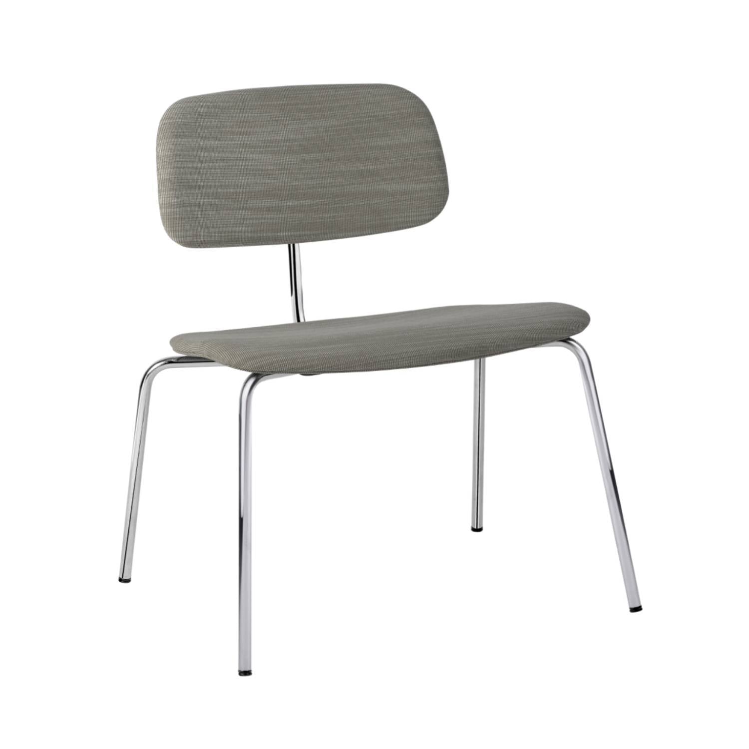 Kevi 2063 Lounge Chair: Fully Upholstered + Polished Chrome