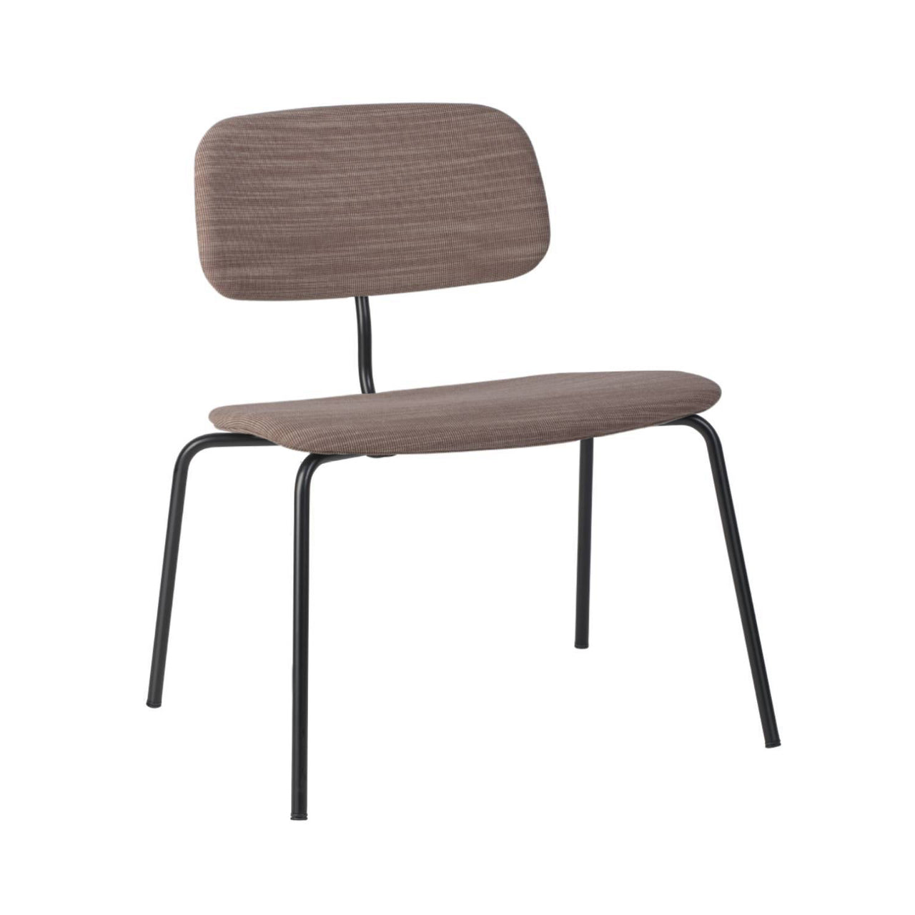 Kevi 2063 Lounge Chair: Fully Upholstered + Powder Coated Black