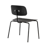 Kevi 2064 Chair: 4-Legs + Black Lazure + Powder Coated Black