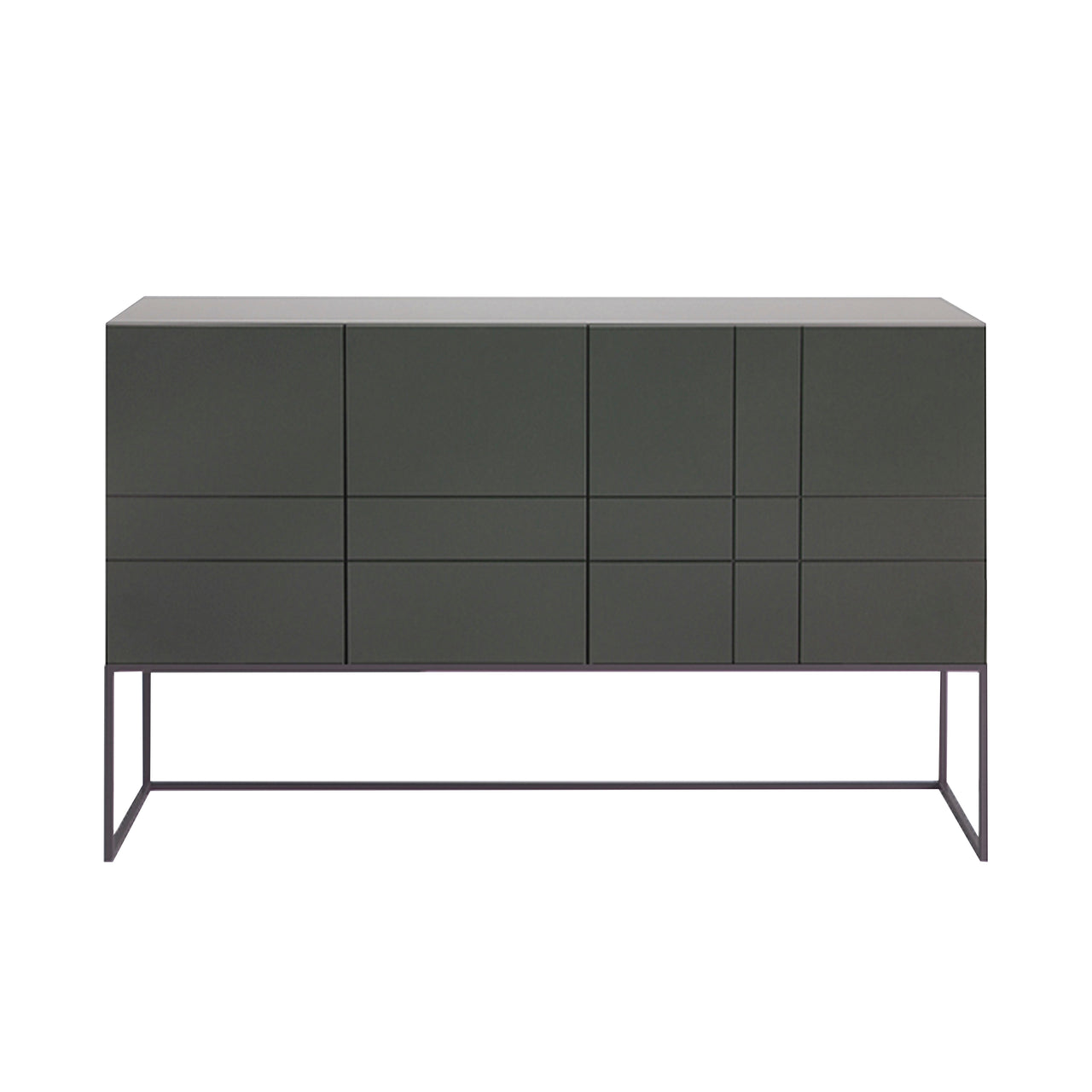 Kilt Light 137 Cabinet with Drawers: Taupe