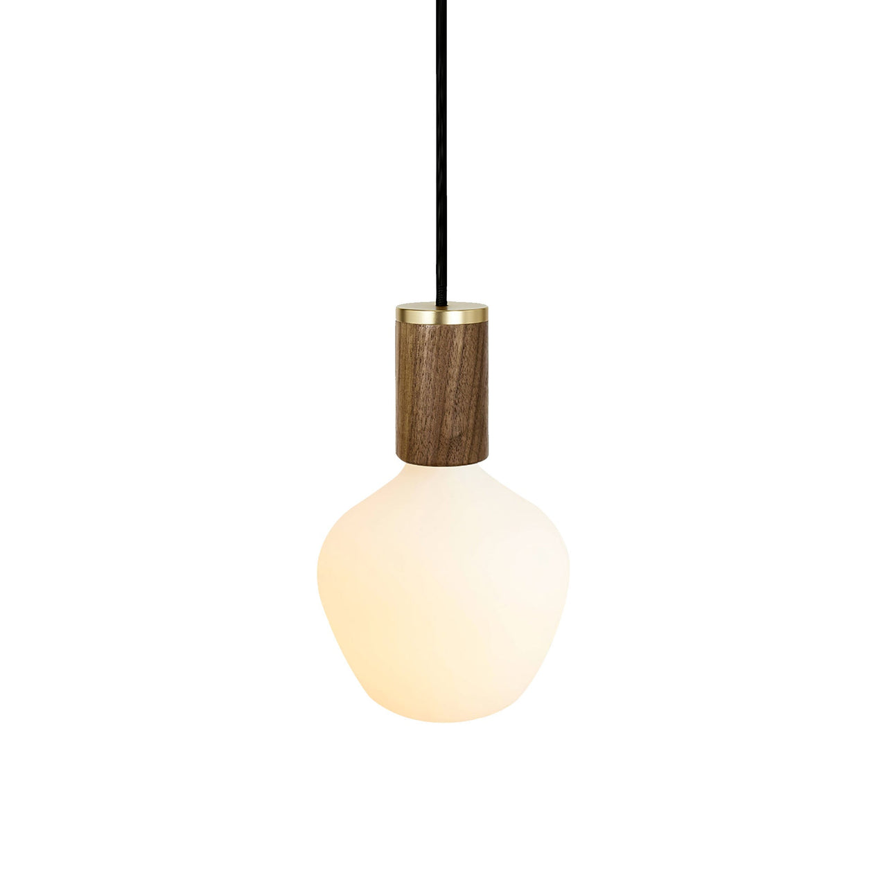 Knuckle Pendant: Walnut + With Enno Bulb