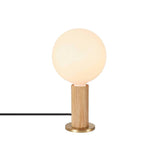 Knuckle Table Lamp: Oak + Sphere IV