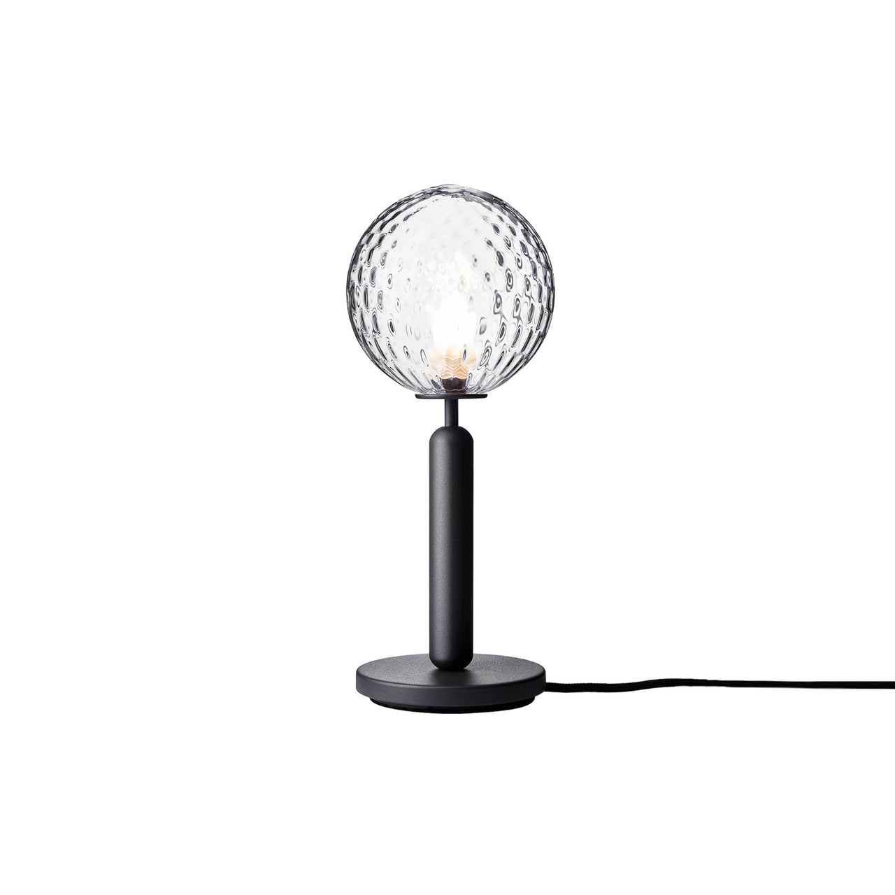 Miira Table Lamp: Optic Clear + Rock Grey