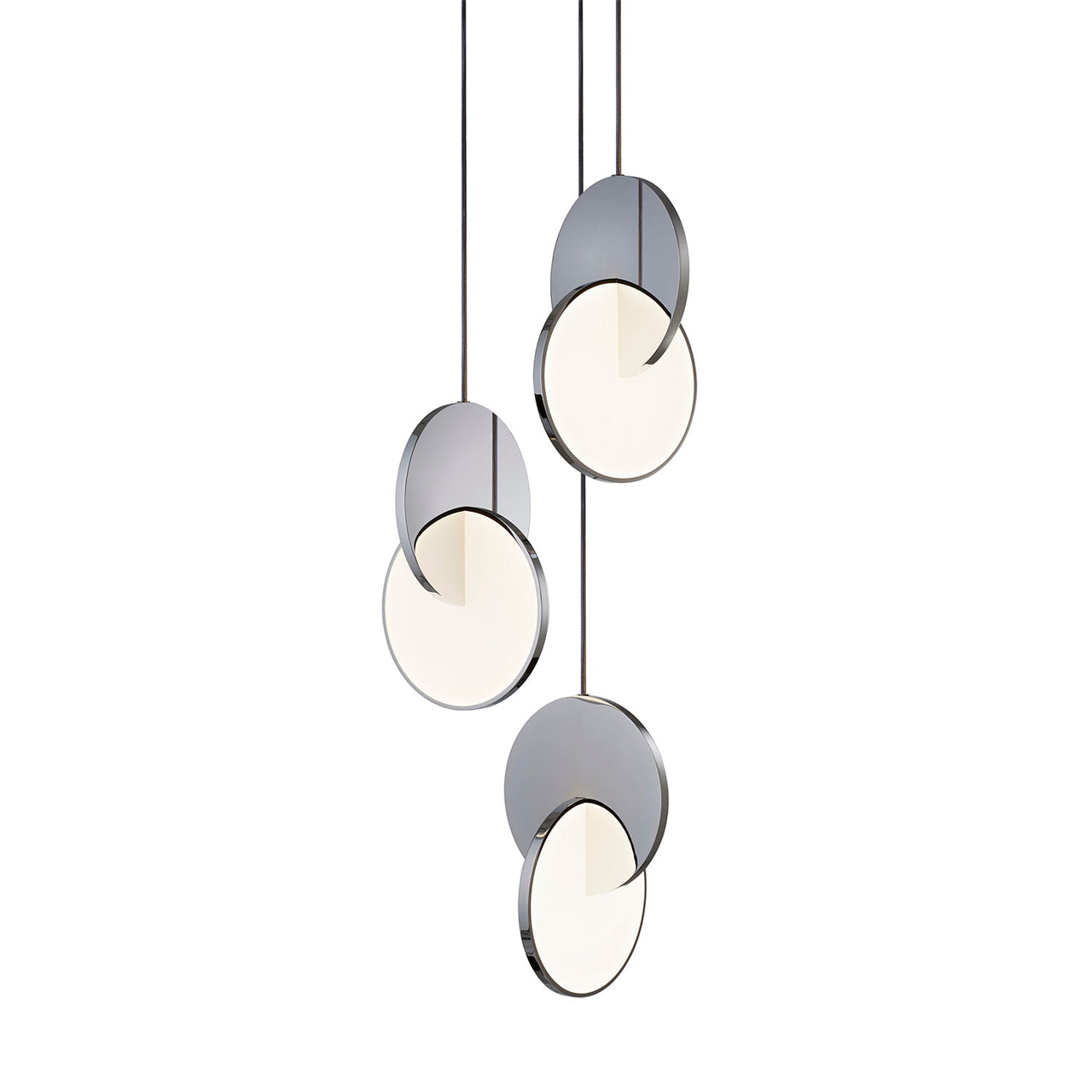 Eclipse Chandelier 3 Piece Light: Chrome