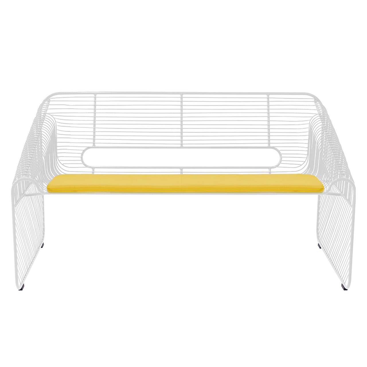 Love Seat: White + With Yellow Seat Pad 