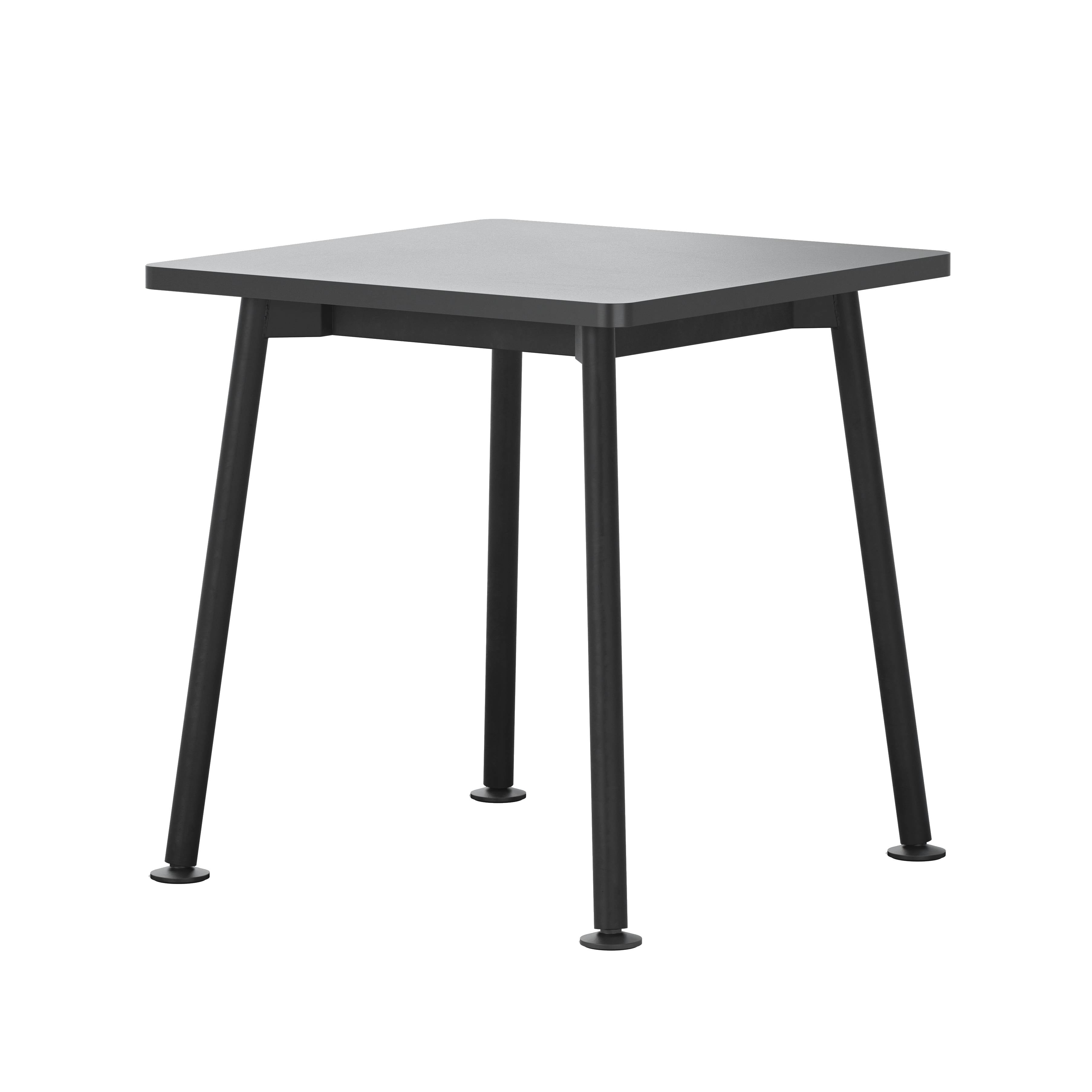 Landa Table: Square + Black Laminate + Black