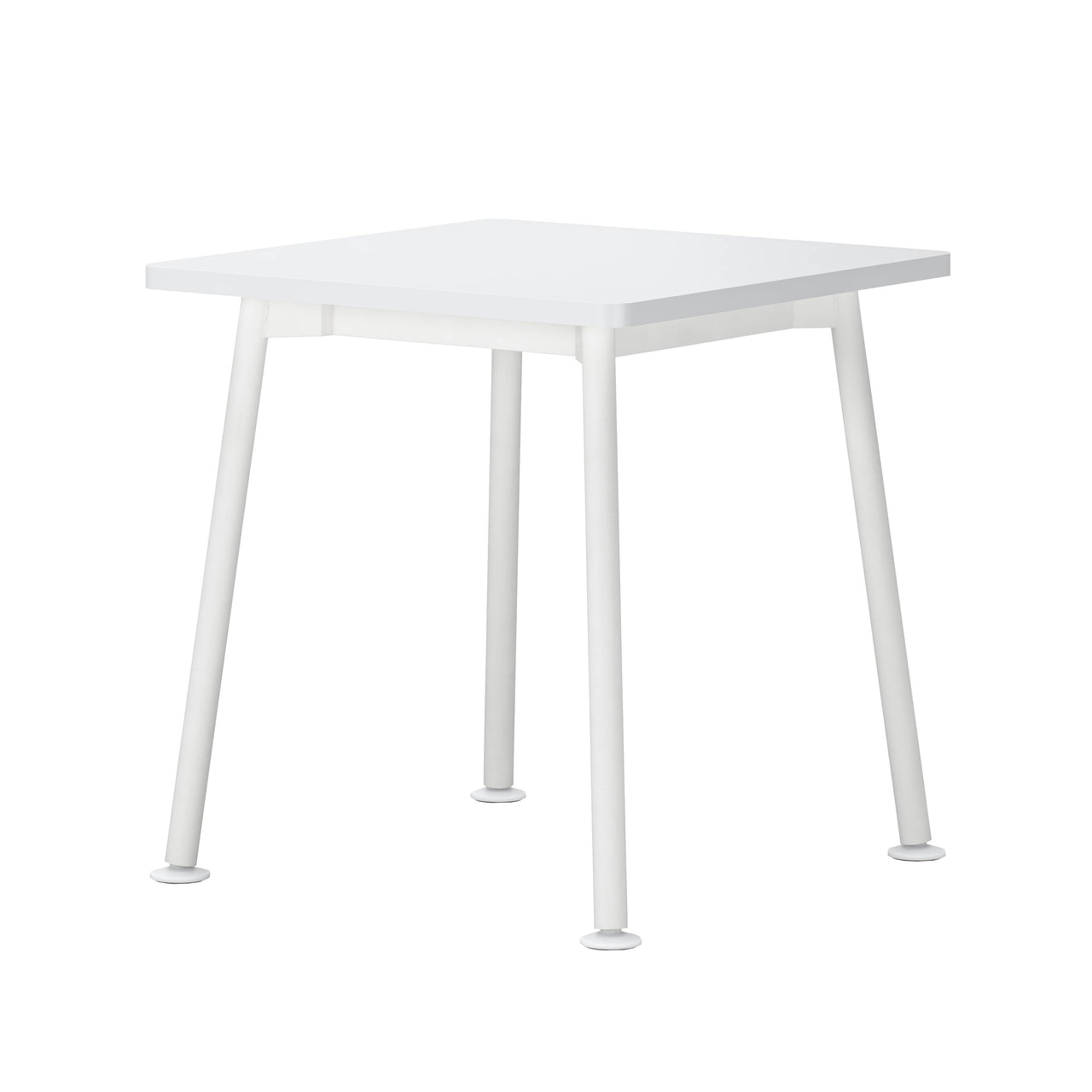 Landa Table: Square + White Laminate + White