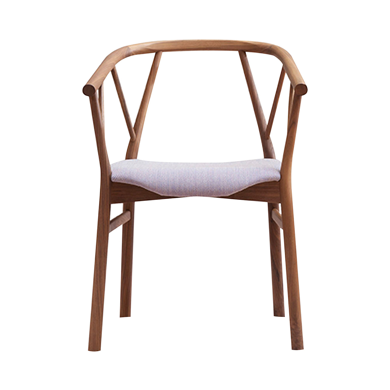 Valerie Armchair: Upholstered + Oak Stained Walnut