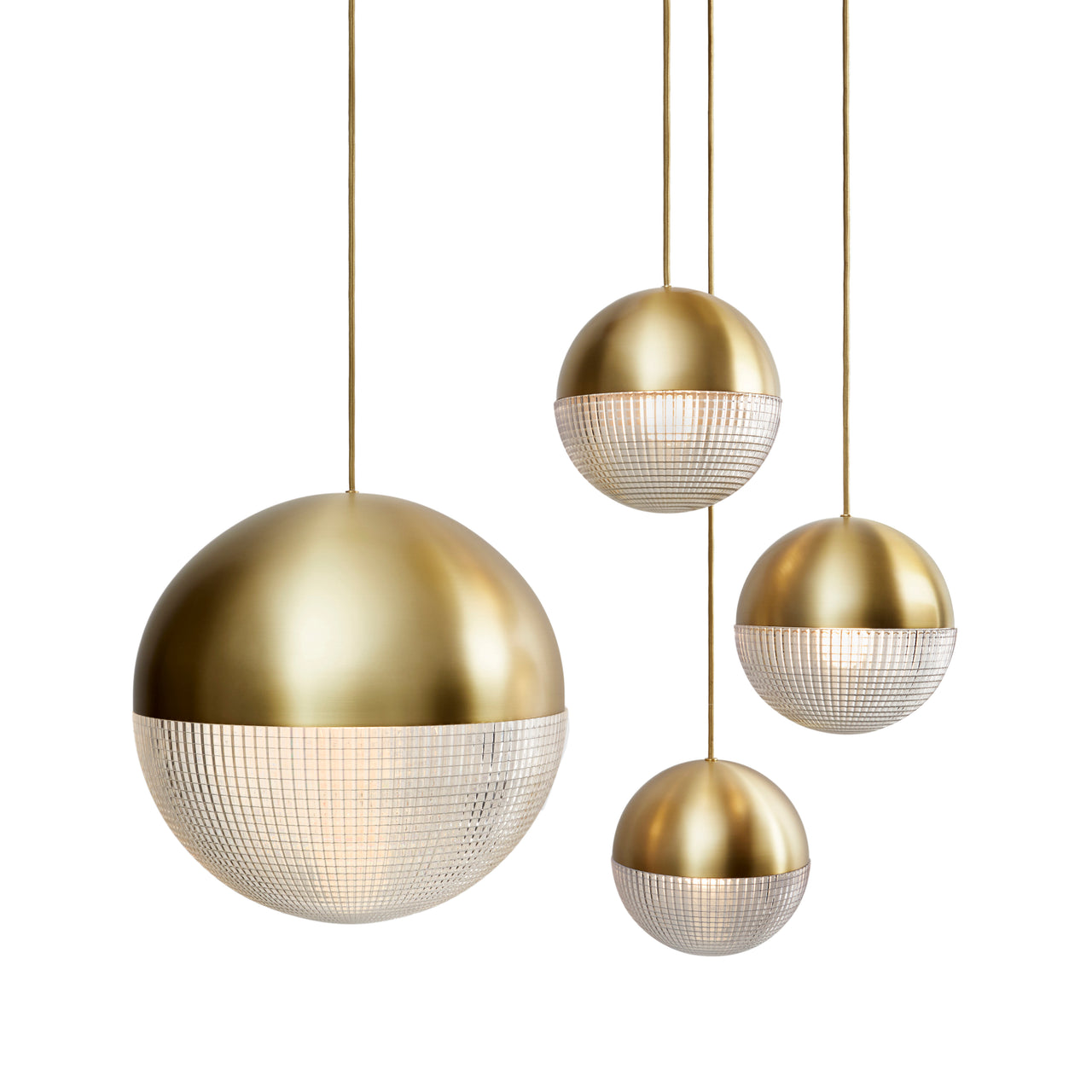 Little Lens Flair Chandelier: Brushed Brass