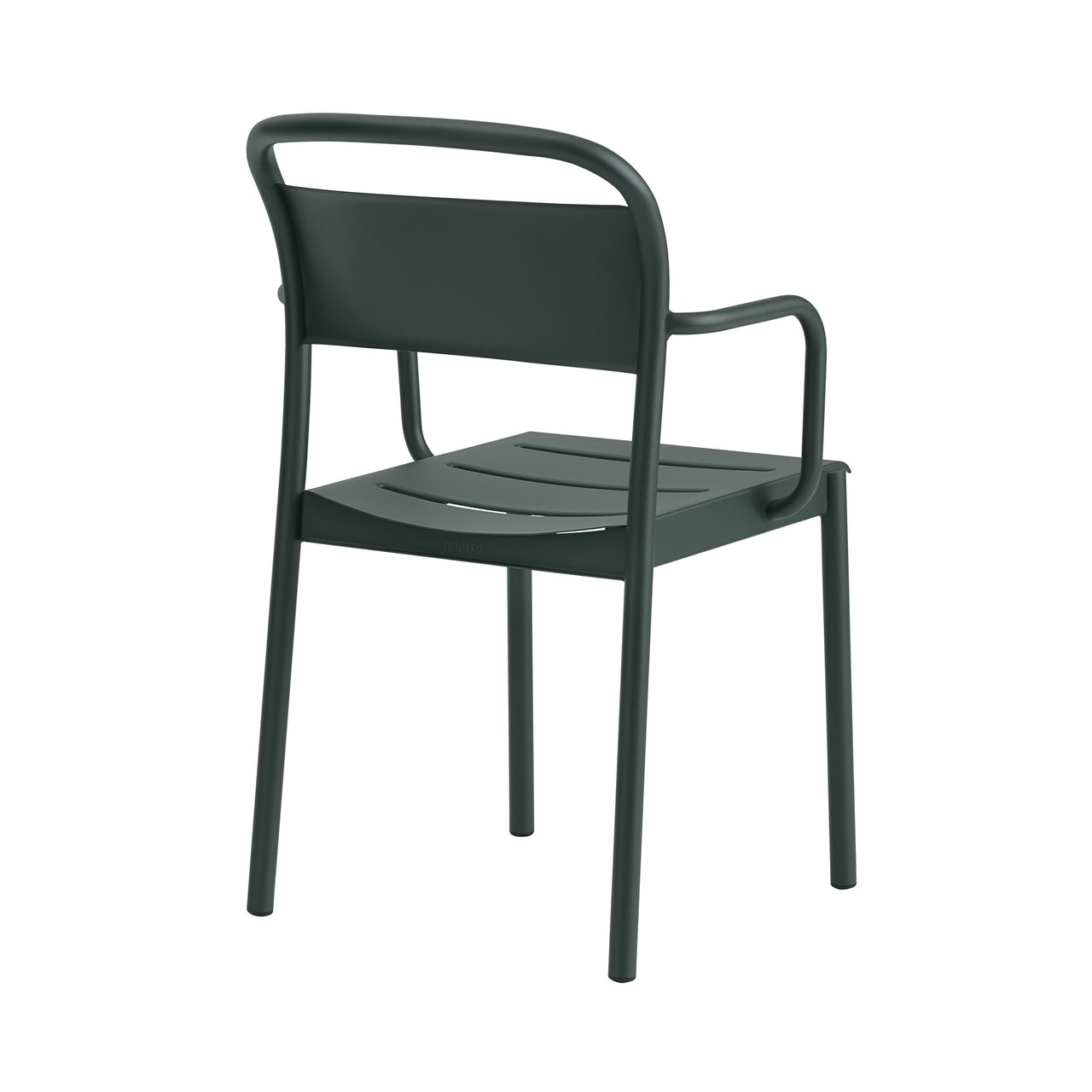 Linear Steel Armchair: Dark Green