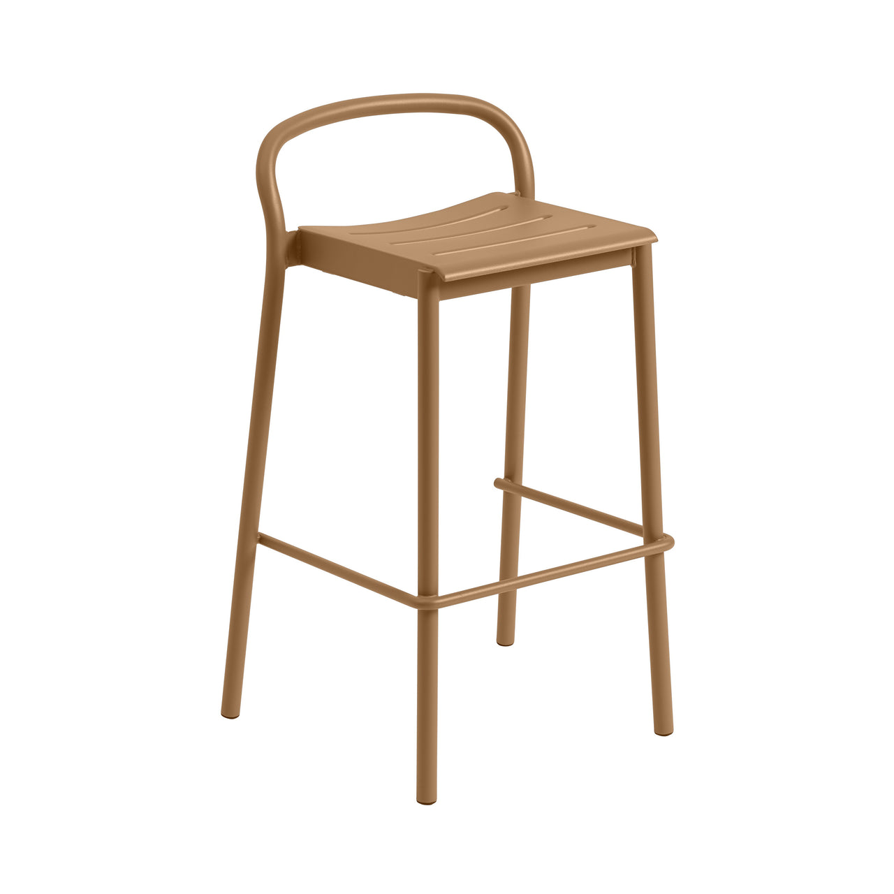 Linear Steel Bar + Counter Stool: Bar + Burnt Orange