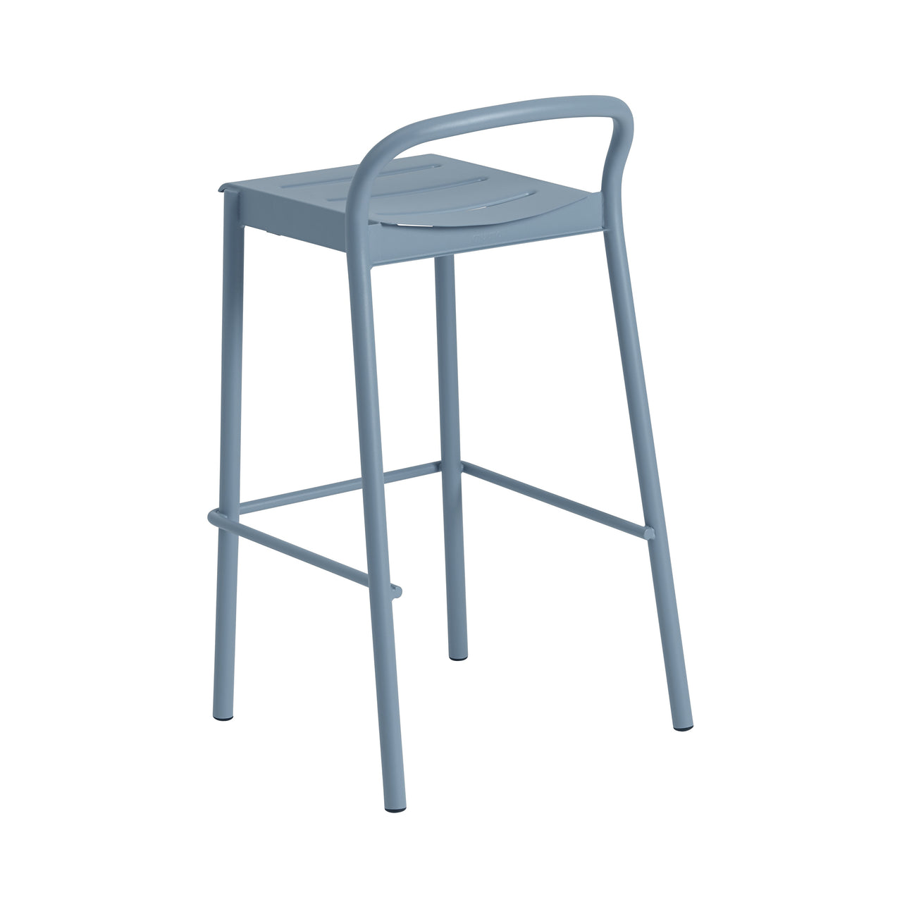 Linear Steel Bar + Counter Stool: Bar + Pale Blue