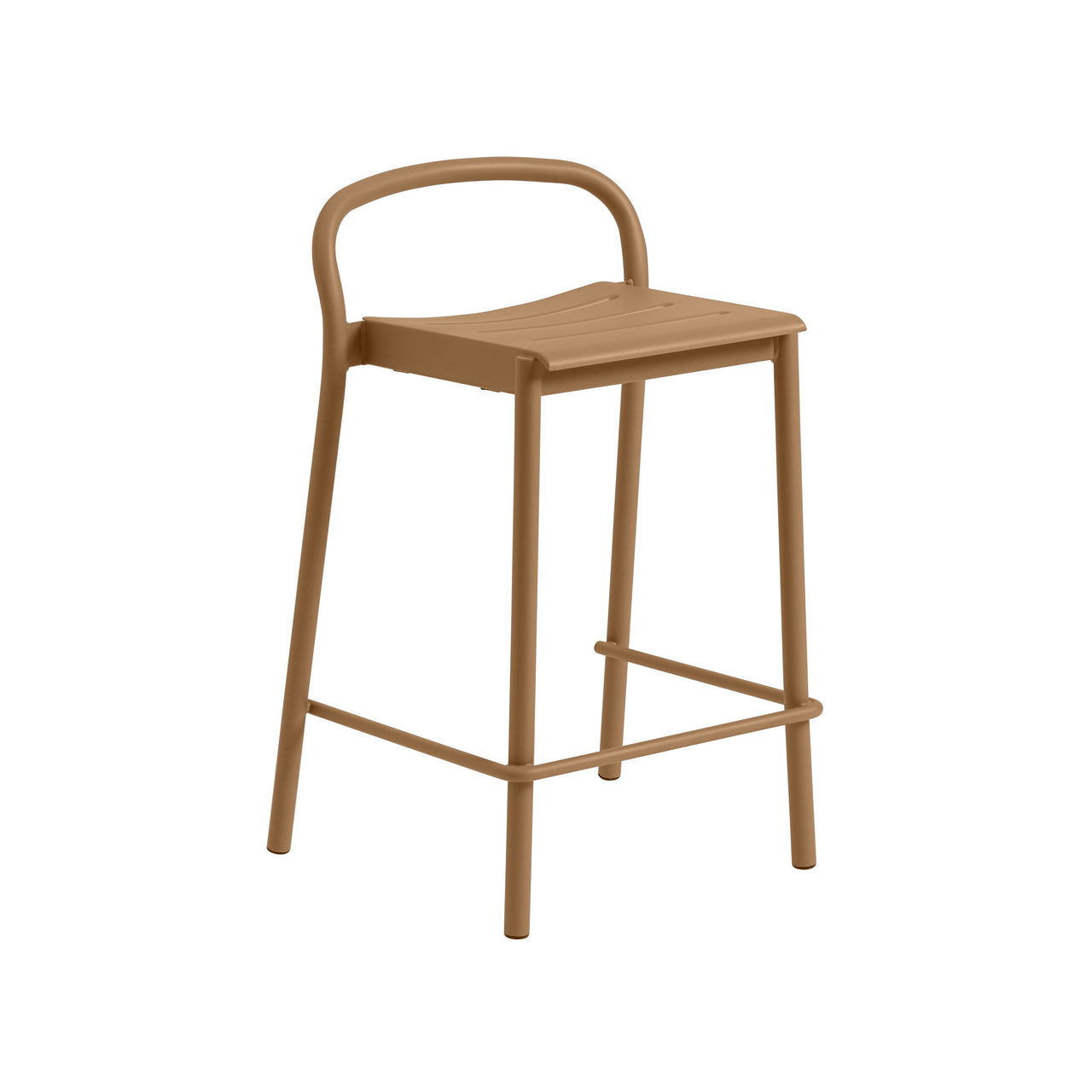 Linear Steel Bar + Counter Stool: Counter + Burnt Orange