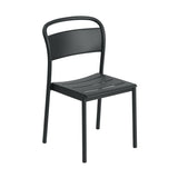 Linear Steel Side Chair: Black