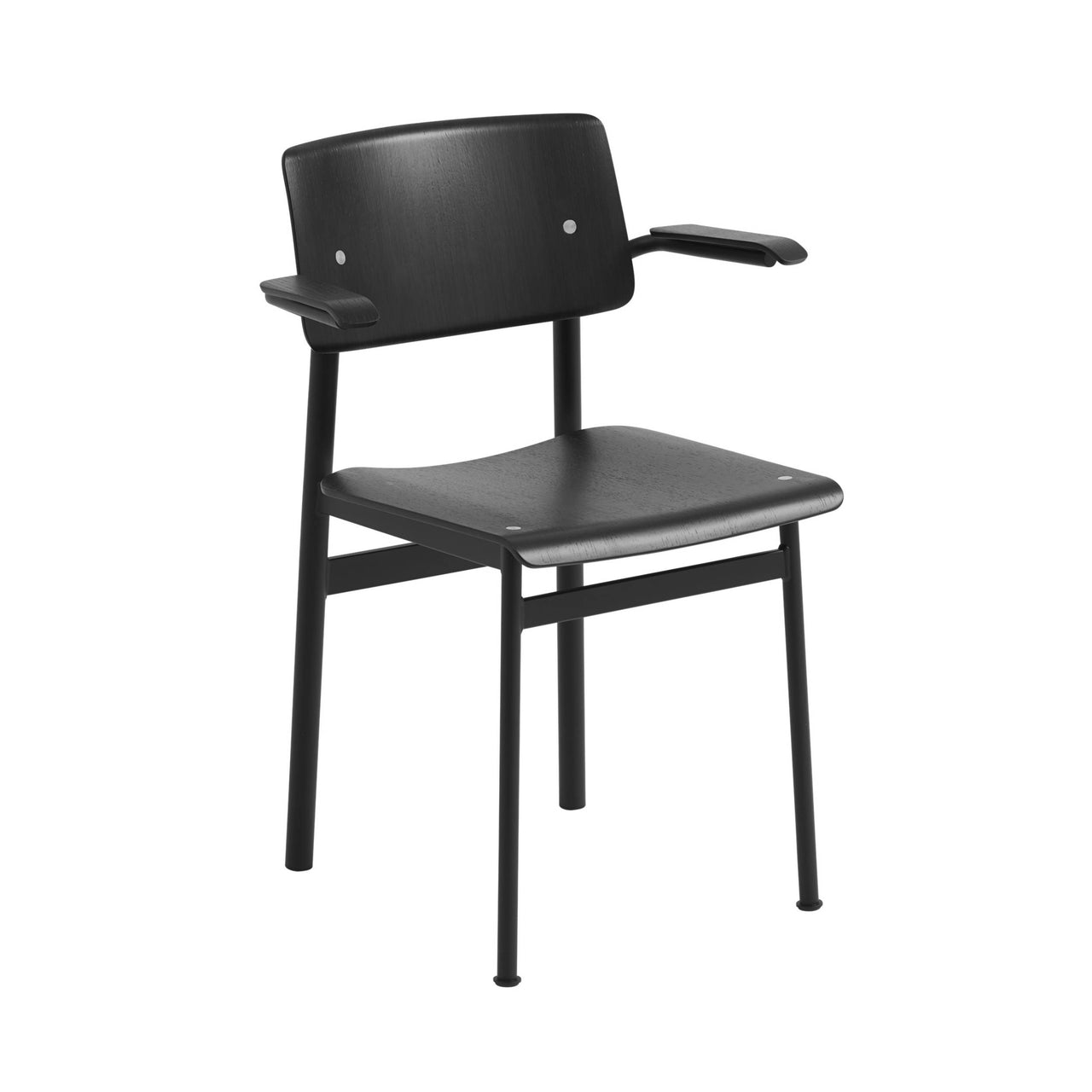 Loft Chair with Armrest: Black + Black