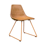 Lucy Chair: Saddle Leather + Orange + Camel