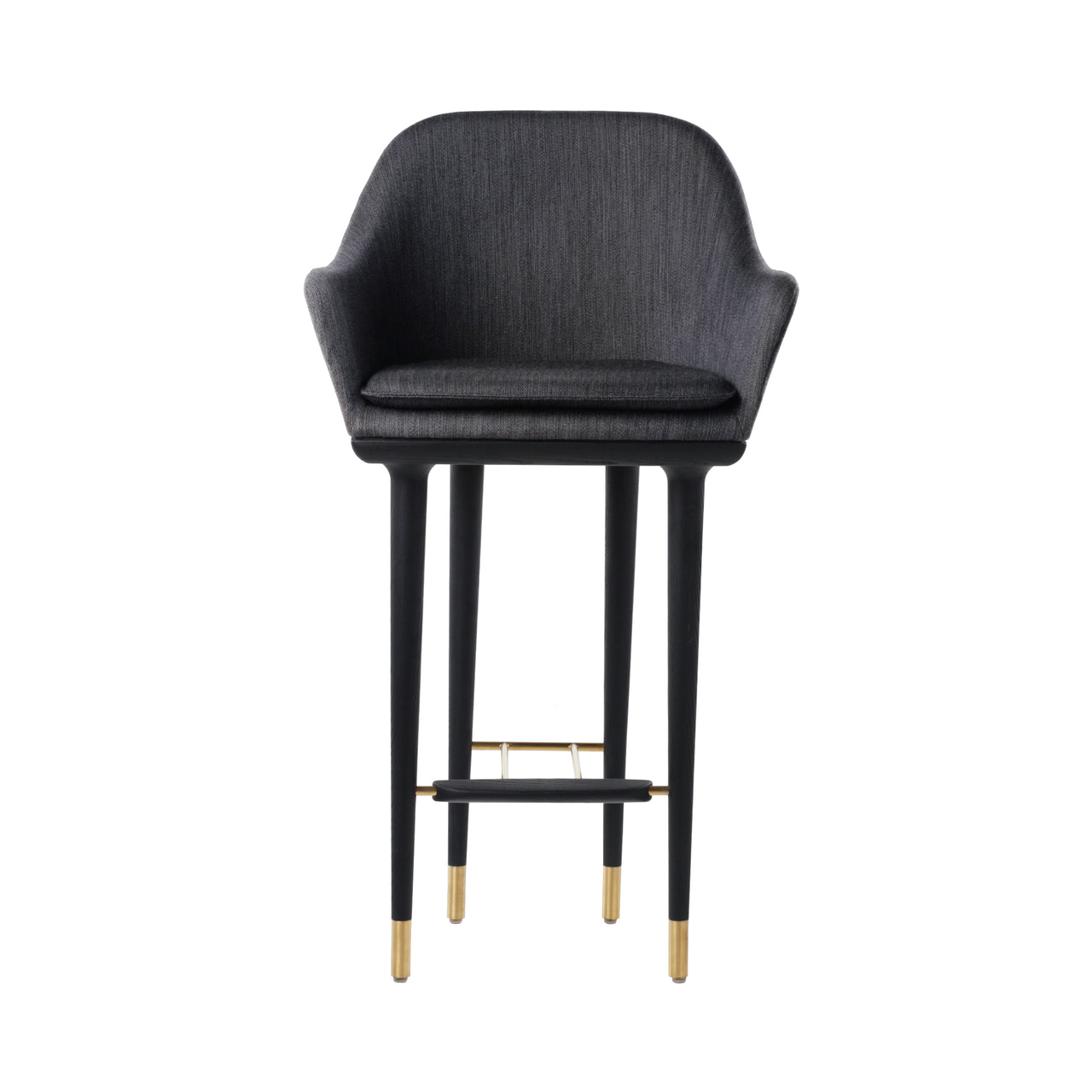 Lunar Bar Chair: Black Oak