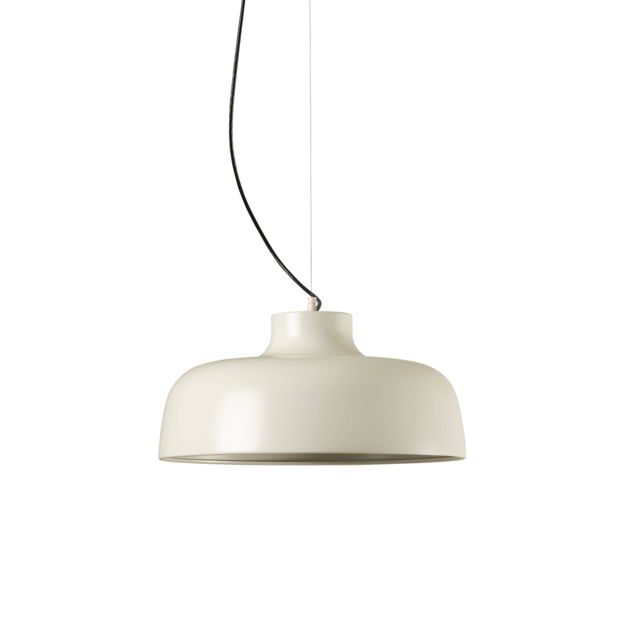 M68 Pendant Lamp: White Matte Aluminum + White