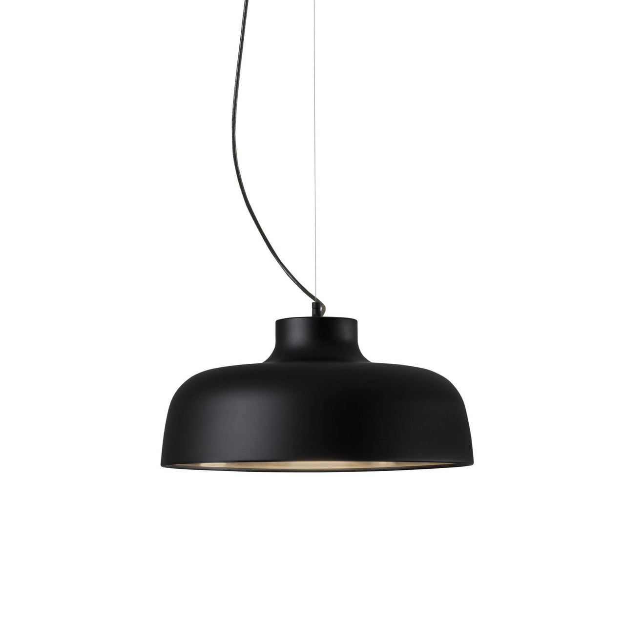 M68 Pendant Lamp: Black Matte Aluminum + Black
