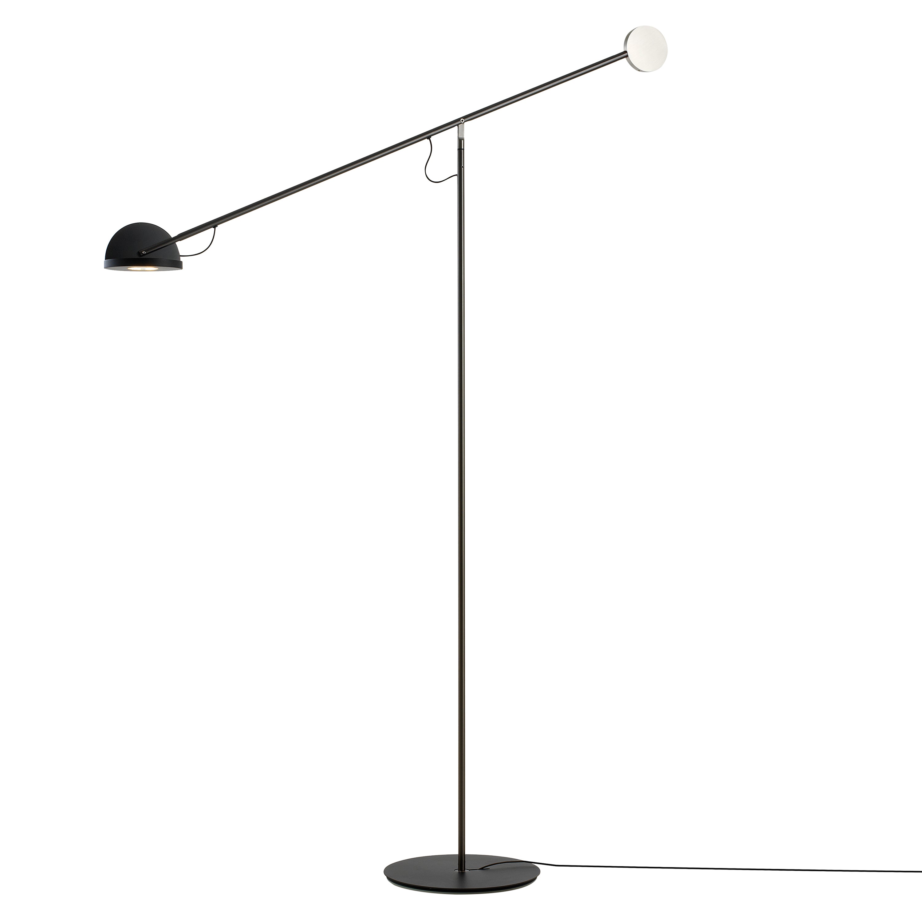 Copérnica Floor Lamp: Satin Nickel