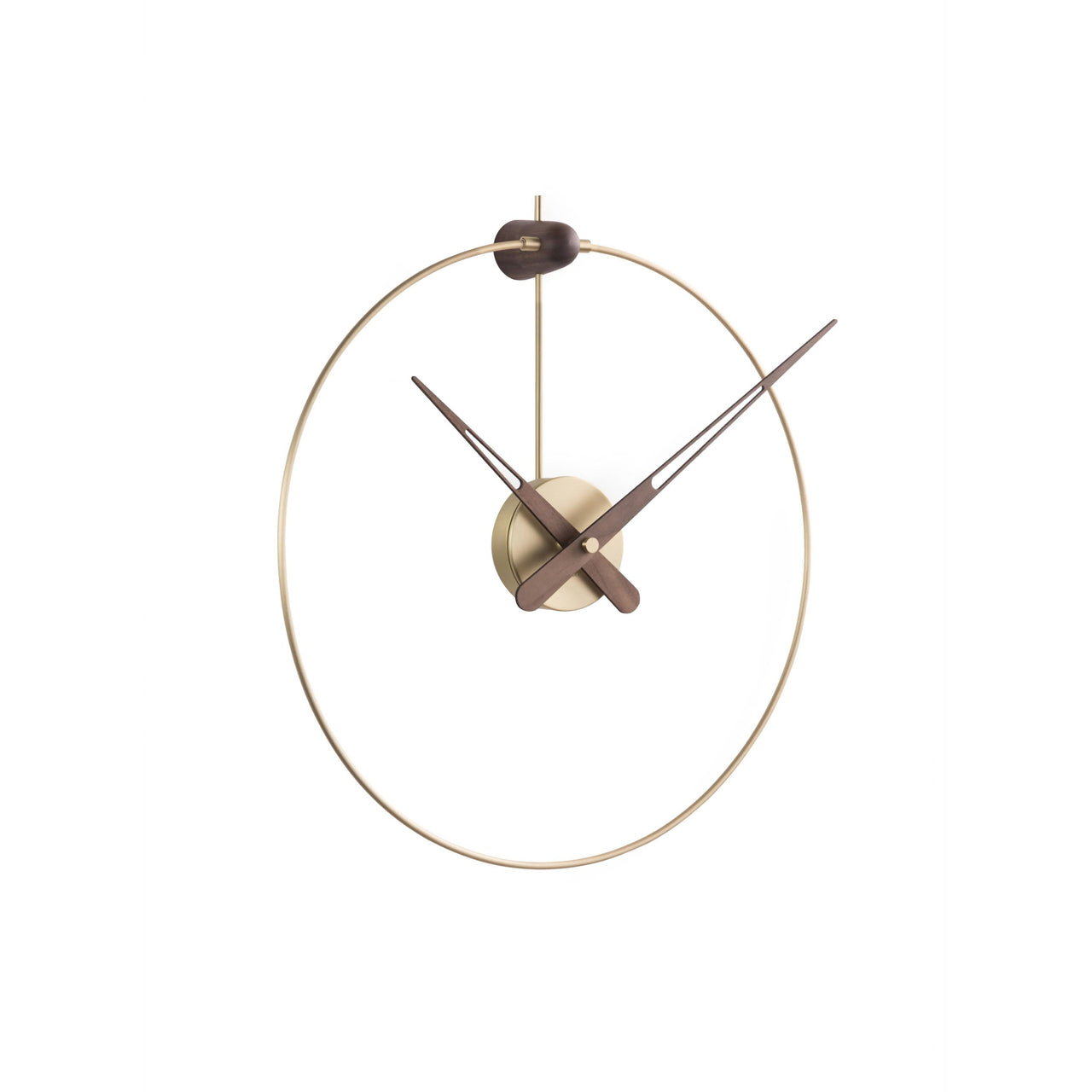 Micro Anda Wall Clock: Polished Brass