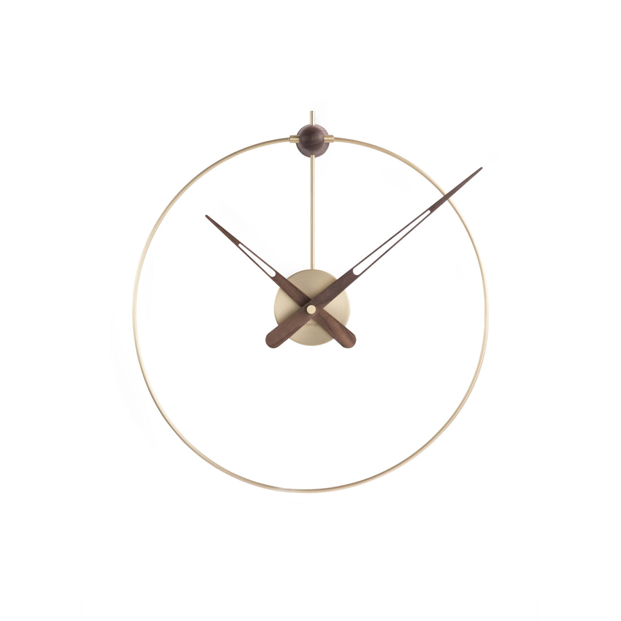 Micro Anda Wall Clock: Polished Brass