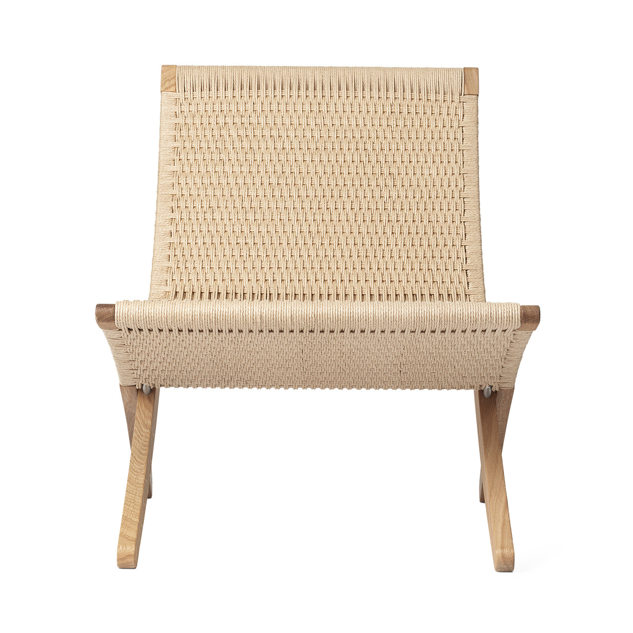 MG501 Outdoor Cuba Chair: Paper Cord + Oiled Oak