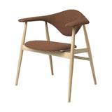 Masculo Dining Chair: Wood Base + Oak Semi Matt Lacquered