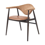 Masculo Dining Chair: Wood Base + Smoked Oak Matt Lacquered
