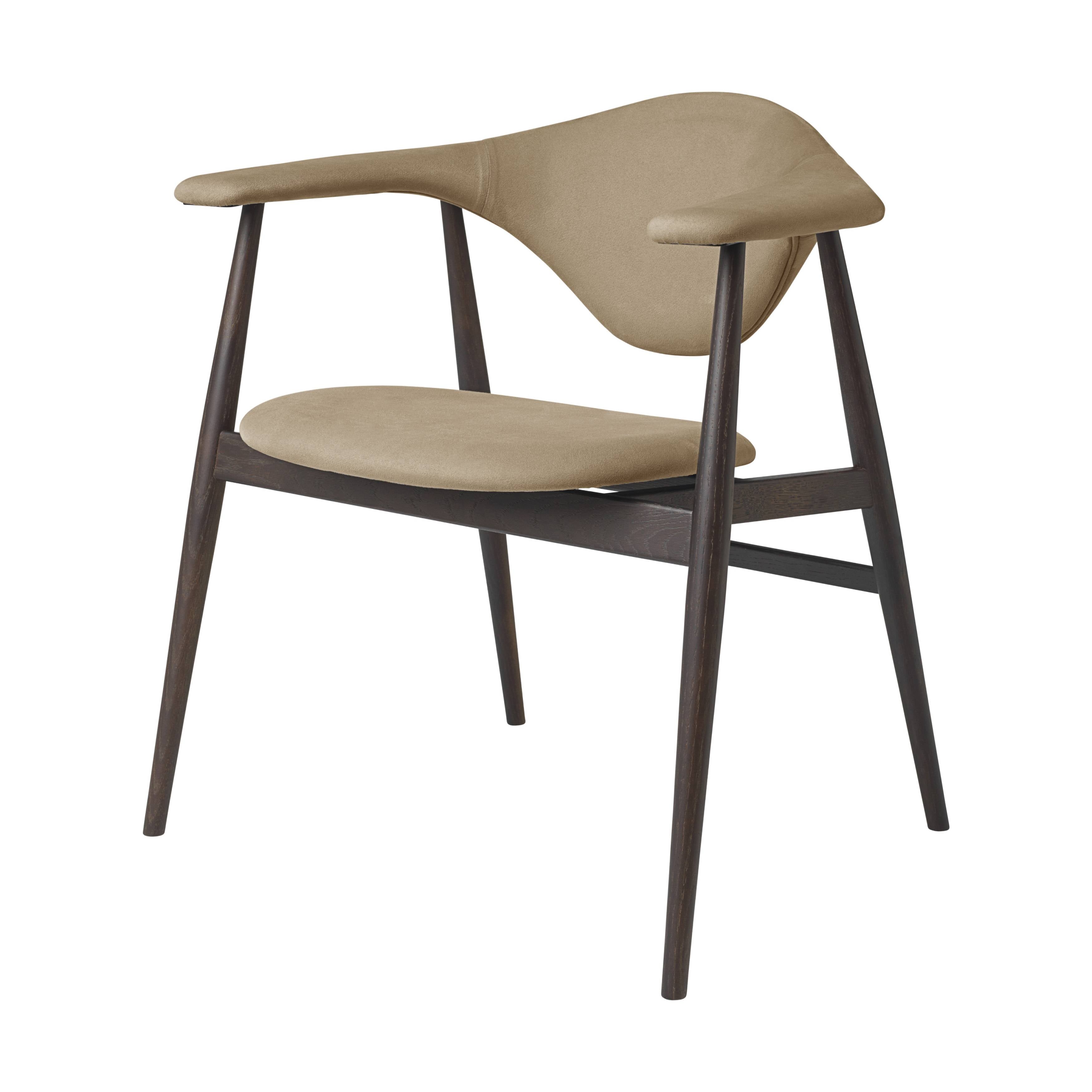 Masculo Dining Chair: Wood Base + Smoked Oak Matt Lacquered