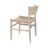 Nestor Chair: Matt Lacquered Oak + Natural Paper Cord + Without Armrest