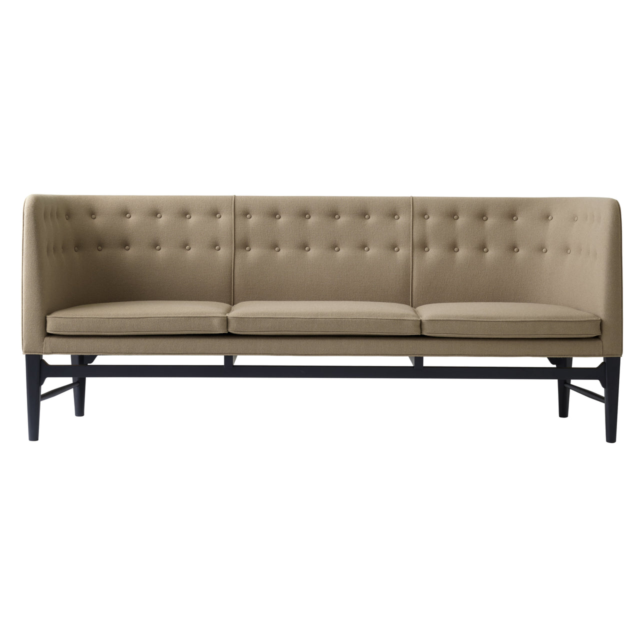 Mayor Sofa AJ5: Black Lacquered Oak