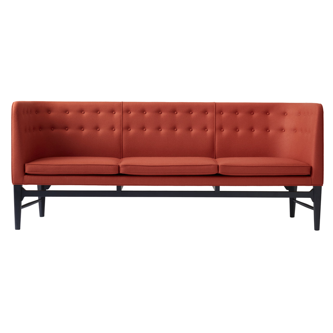 Mayor Sofa AJ5: Black Lacquered Oak