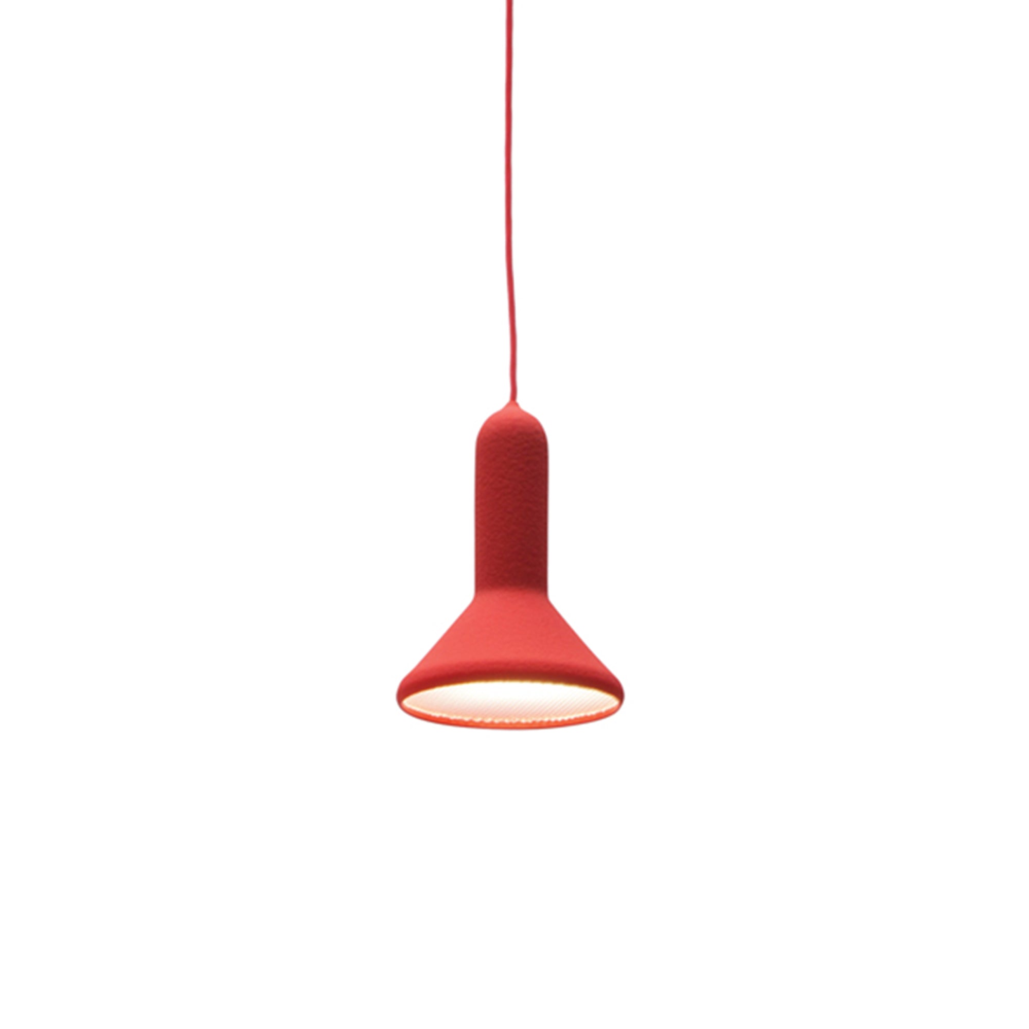 Torch Light Pendant: S1 Cone + Red + Red Cable