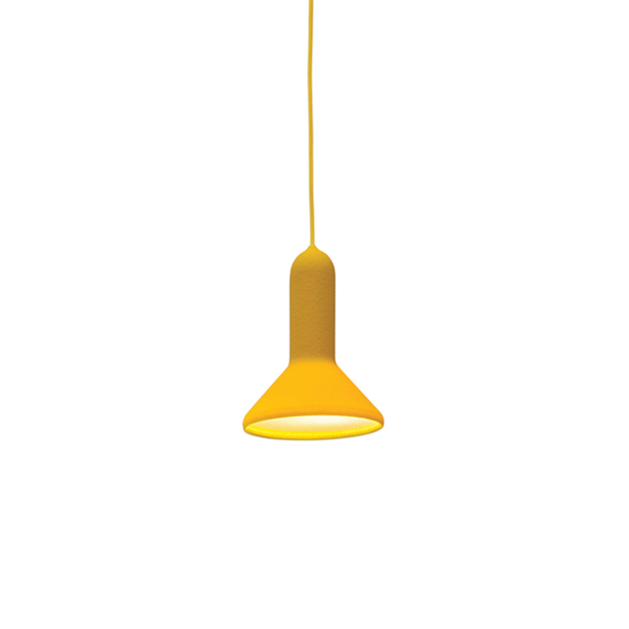 Torch Light Pendant: S1 Cone + Yellow + Yellow Cable