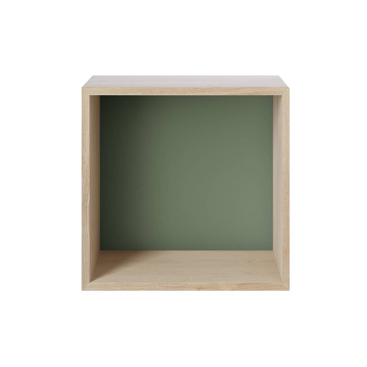 Stacked Storage 2.0: Backboard Module - Medium + Oak + Dusty Green