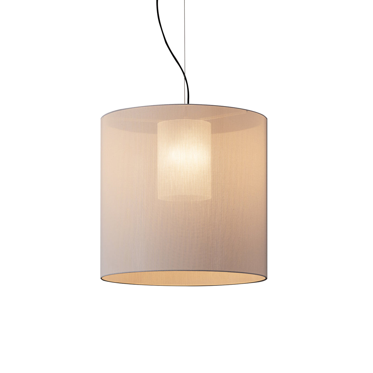 Moaré Pendant Lamp: Large (Single Shade) + White