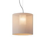 Moaré Pendant Lamp: Large (Single Shade) + White
