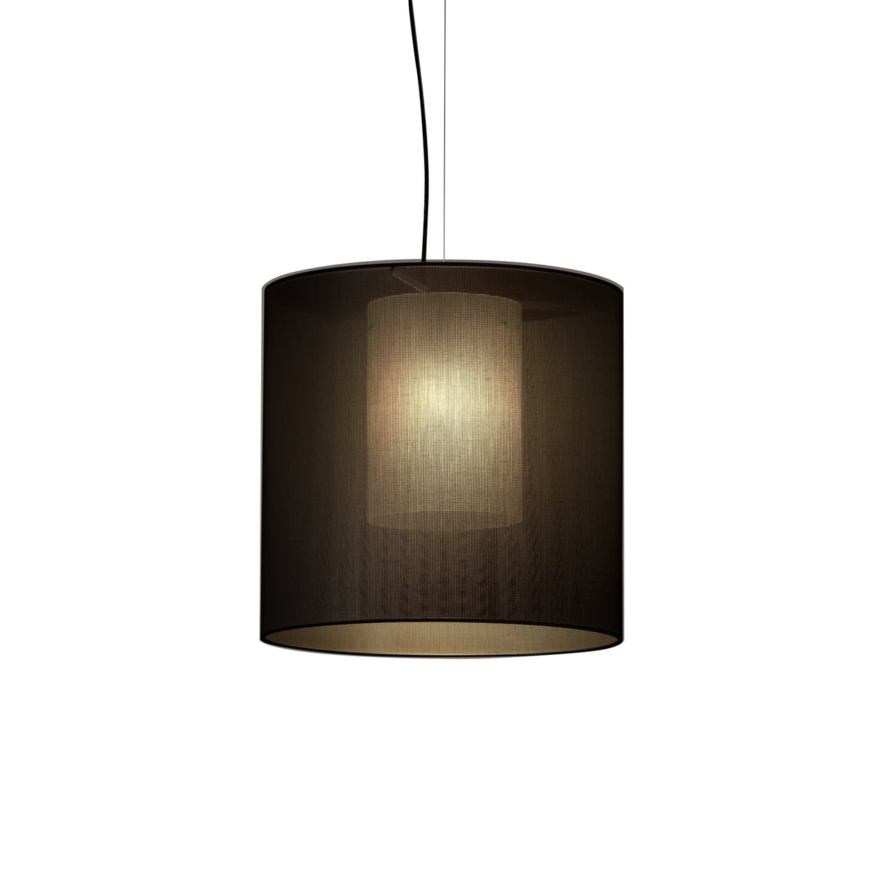 Moaré Pendant Lamp: Medium (Single Shade) + Black
