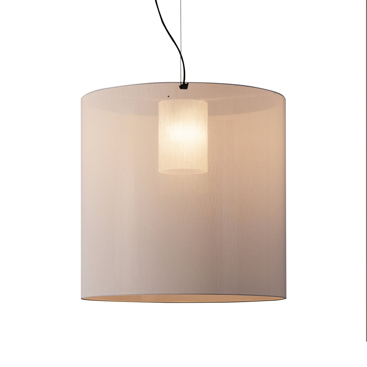 Moaré Pendant Lamp: Extra Large (Single Shade) + White