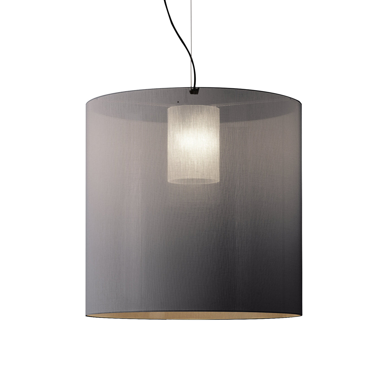 Moaré Pendant Lamp: Extra Large (Single Shade) + Grey