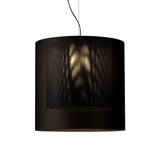 Moaré Pendant Lamp: Extra Large (Double Shade) + Black