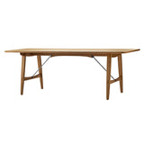 BM1160 Hunting Table: Oiled Oak + Stainless Steel