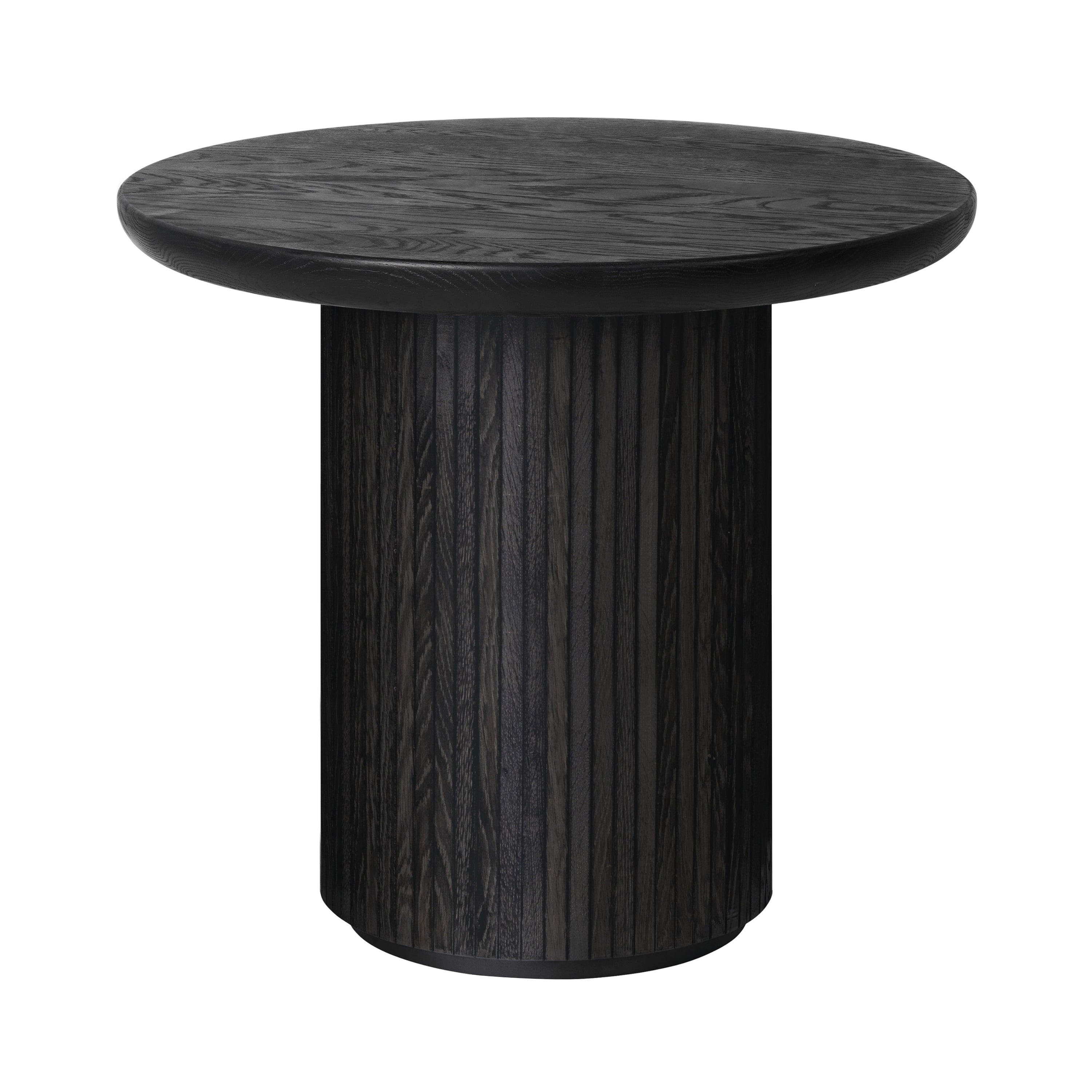 Moon Lounge Table: Brown + Lacquered Black Stained Oak